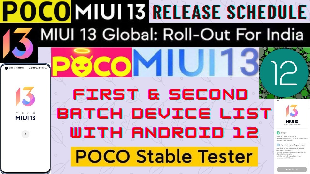 Poco MIUI 13 Release Date | First and Second Batch Device List | Tamil