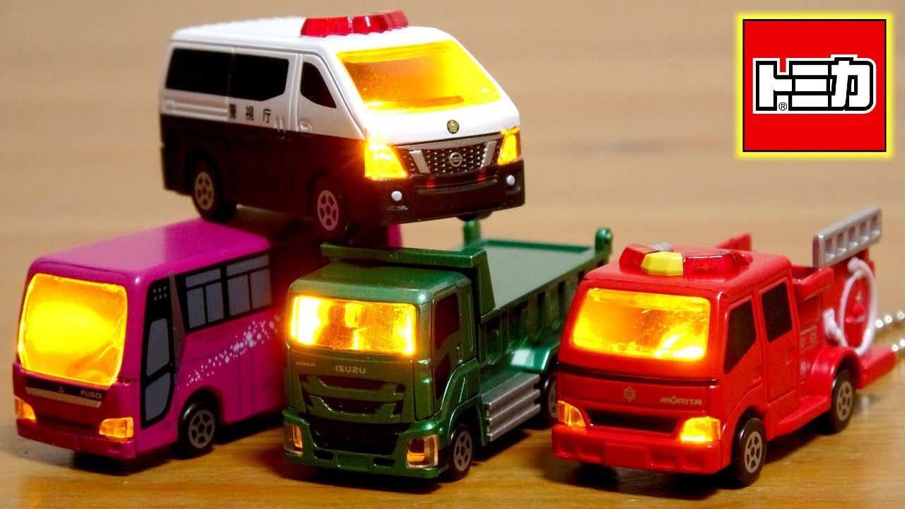Tomica Tomica Light Keychain DX3 Working Big Vehicles Edition Fire Engine NV350 Caravan Police Ca...