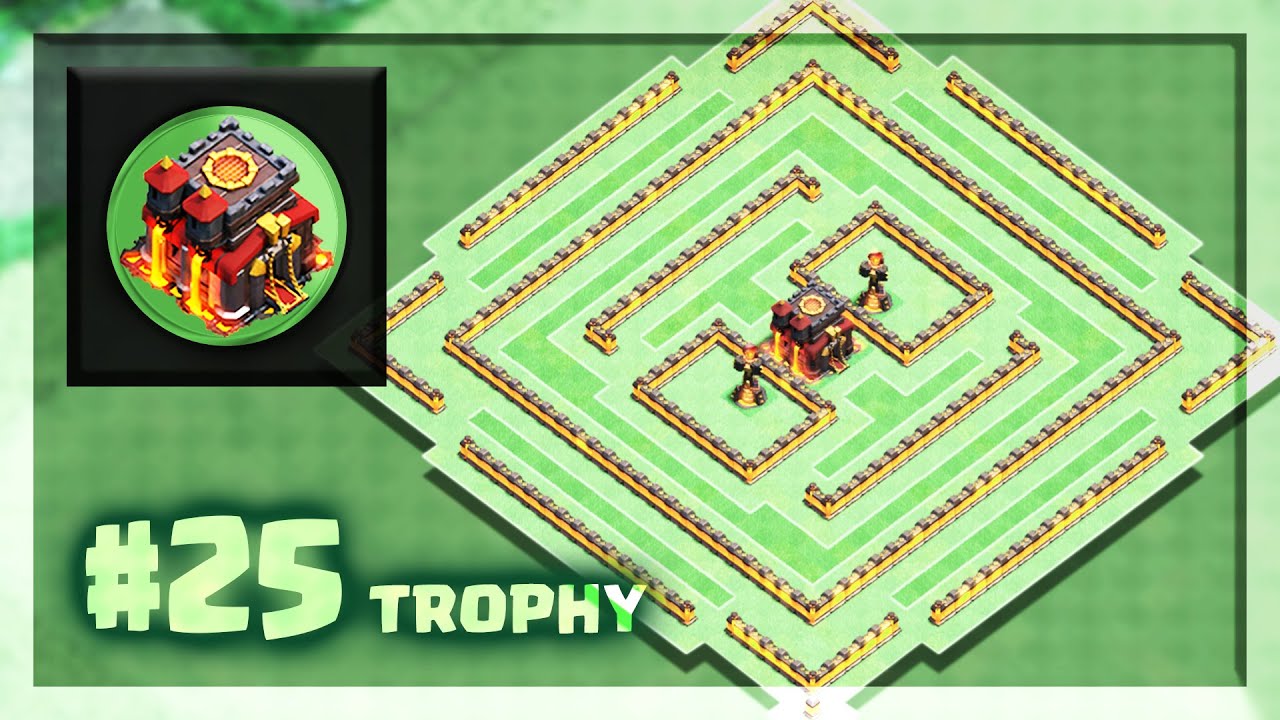 TH10 Base #25 - Trophy (+Replays +Link)