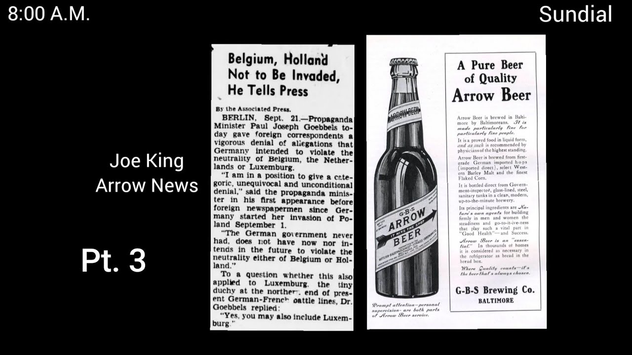 WJSV complete old time radio broadcast day 1930s (09-21-1939) pt.3: Sundial, ww2 news, oldies