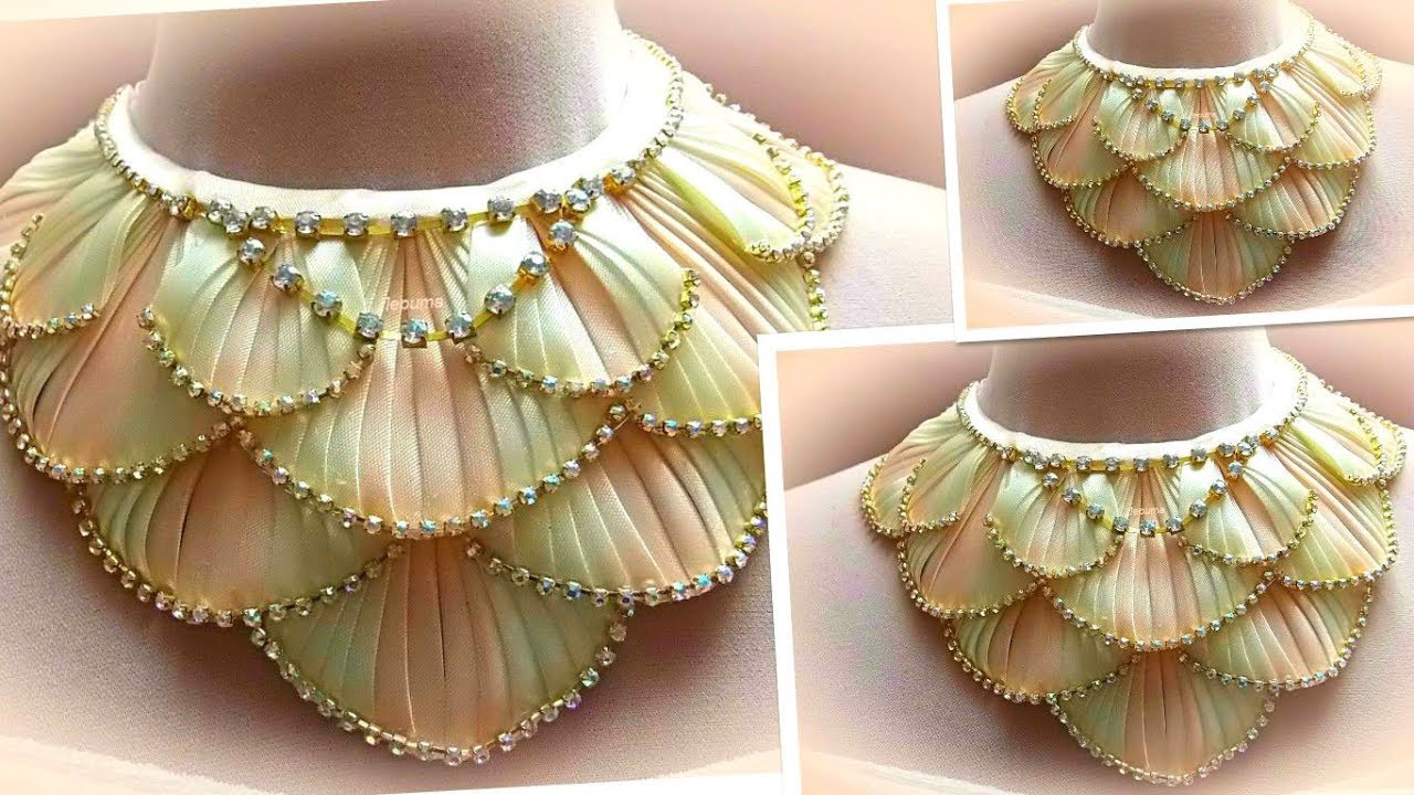 Колье своими руками из косой бейки, Мк Лерита / diy necklace