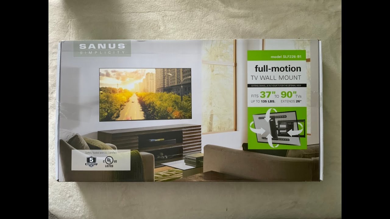 DIY: Mount a TV using Sanus Simplicity Full Motion Mounting Bracket SLF226-B1