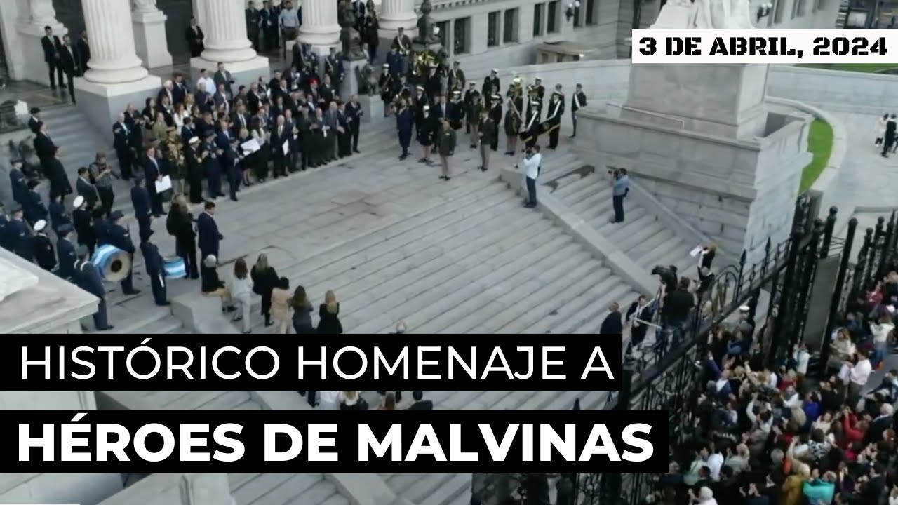 Histórico homenaje a héroes de Malvinas