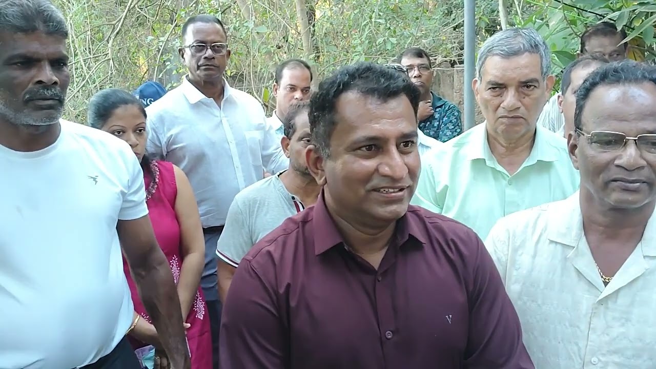 Saligao mla kedar naik on protection's wall after inauguration at grandmorod saligao.