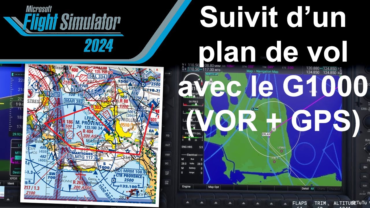 MSFS2024  - Navigation en pilote automatique VOR et GPS