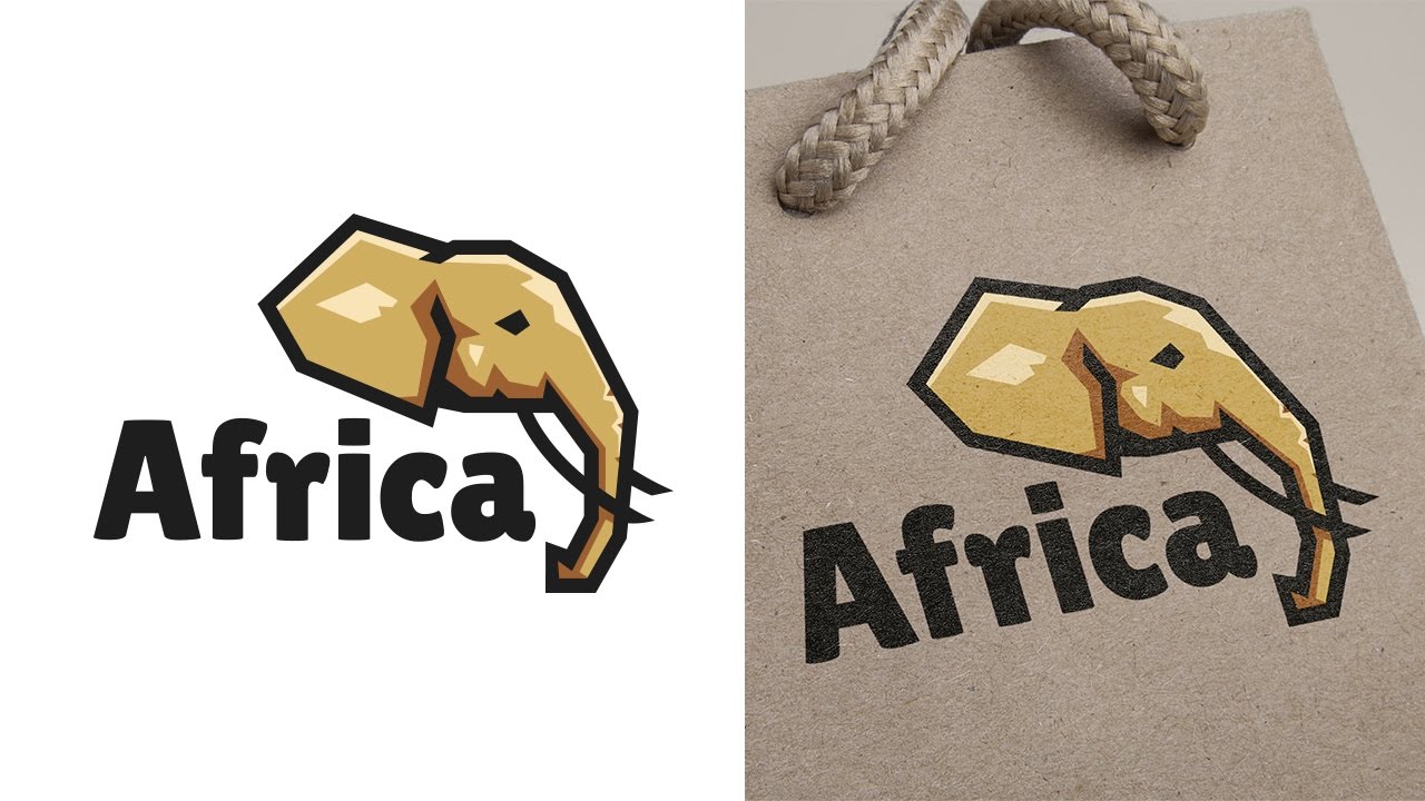 Logo Design Process Illustrator - Elephant