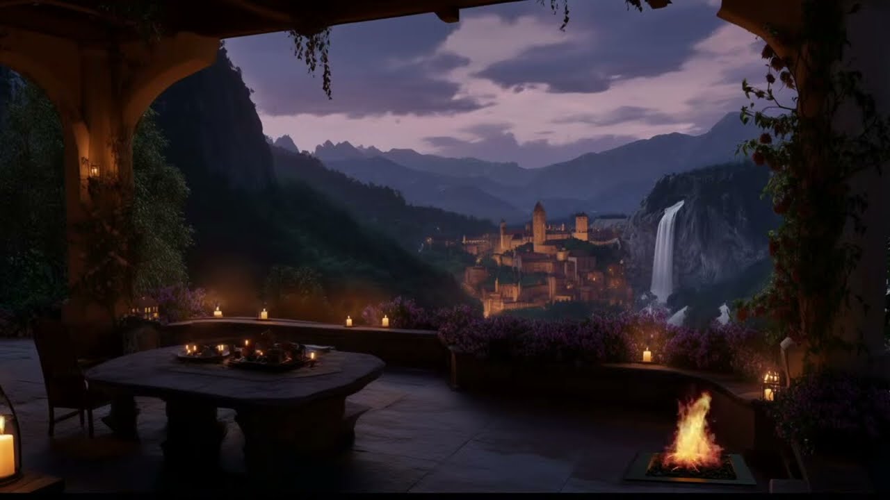 Mountain Castle Sunset | Sleep Music For Kids | Nature Sounds ASMR