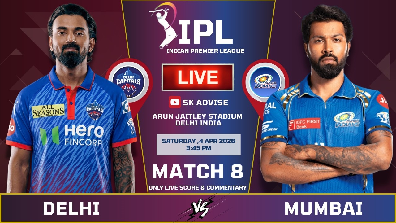 MI VS DC MATCH LIVE SCORE & COMMENTARY | IPL 2026 LIVE COMMENTARY | MUMBAI VS DELHI MATCH