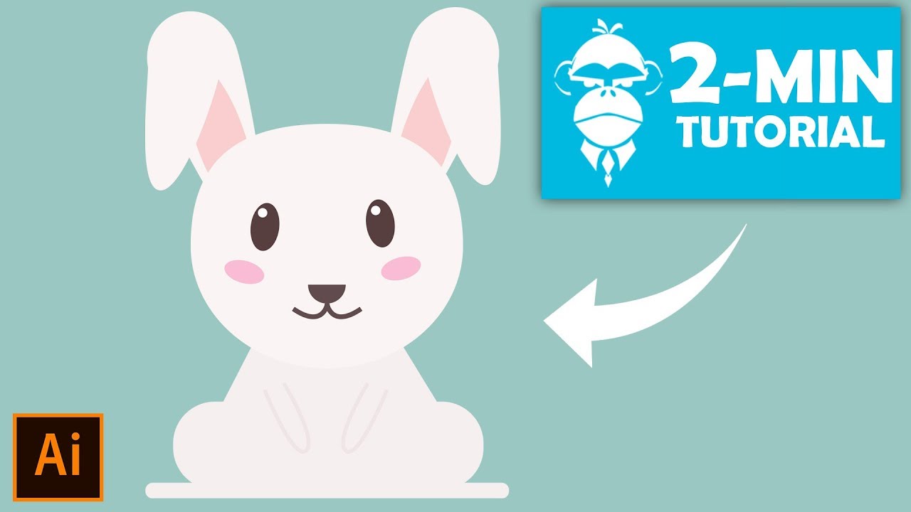 Flat Design Rabbit - Illustrator Tutorial