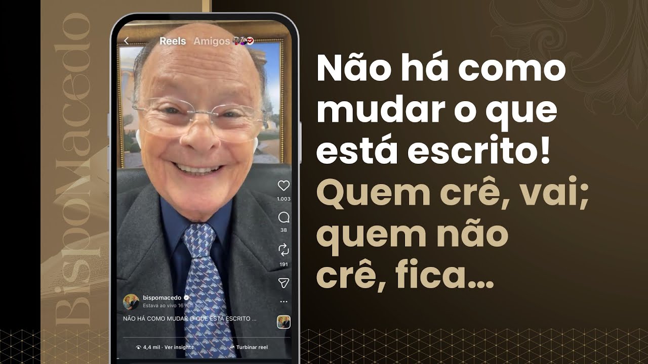 Não há como mudar o que está escrito! Quem crê, vai; quem não crê, fica… - Meditação Matinal 08/02
