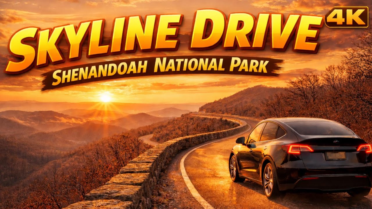 Skyline Drive Shenandoah 4K Winding Mountain Roads & Overlooks #4kdrive #cinematicdrive #drive4k