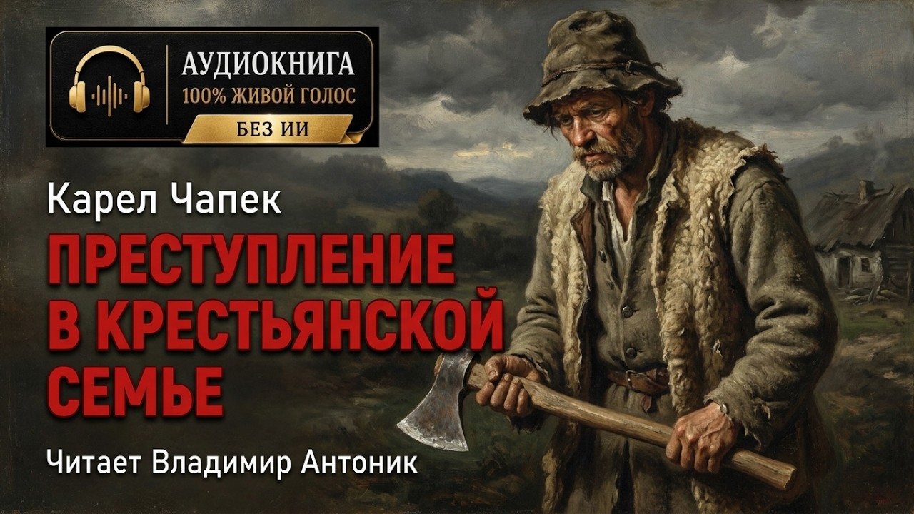 Карел Чапек. Аудиокнига «Преступление в крестьянской семье». Читает Владимир Антоник.
