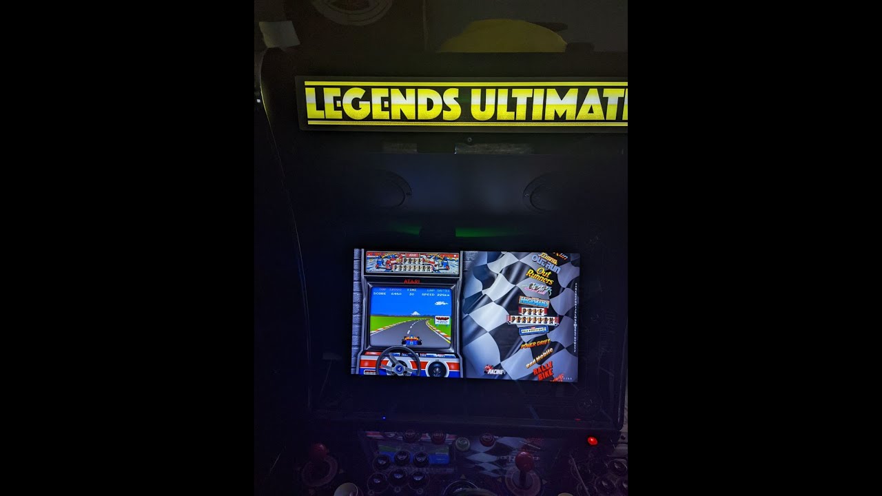 Retro game shorts  Pole Position running on Coinops x 