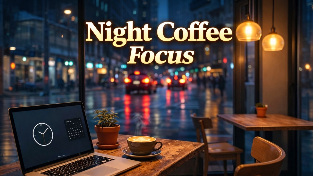 Night Coffee Shop Smooth Jazz R&B | Focus Music for Work & Study