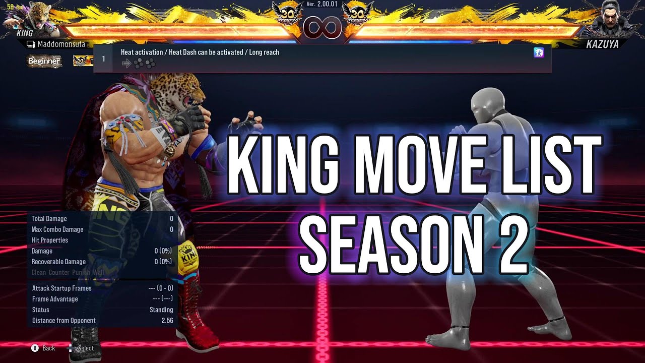 King Move List - Tekken 8 - Season 2