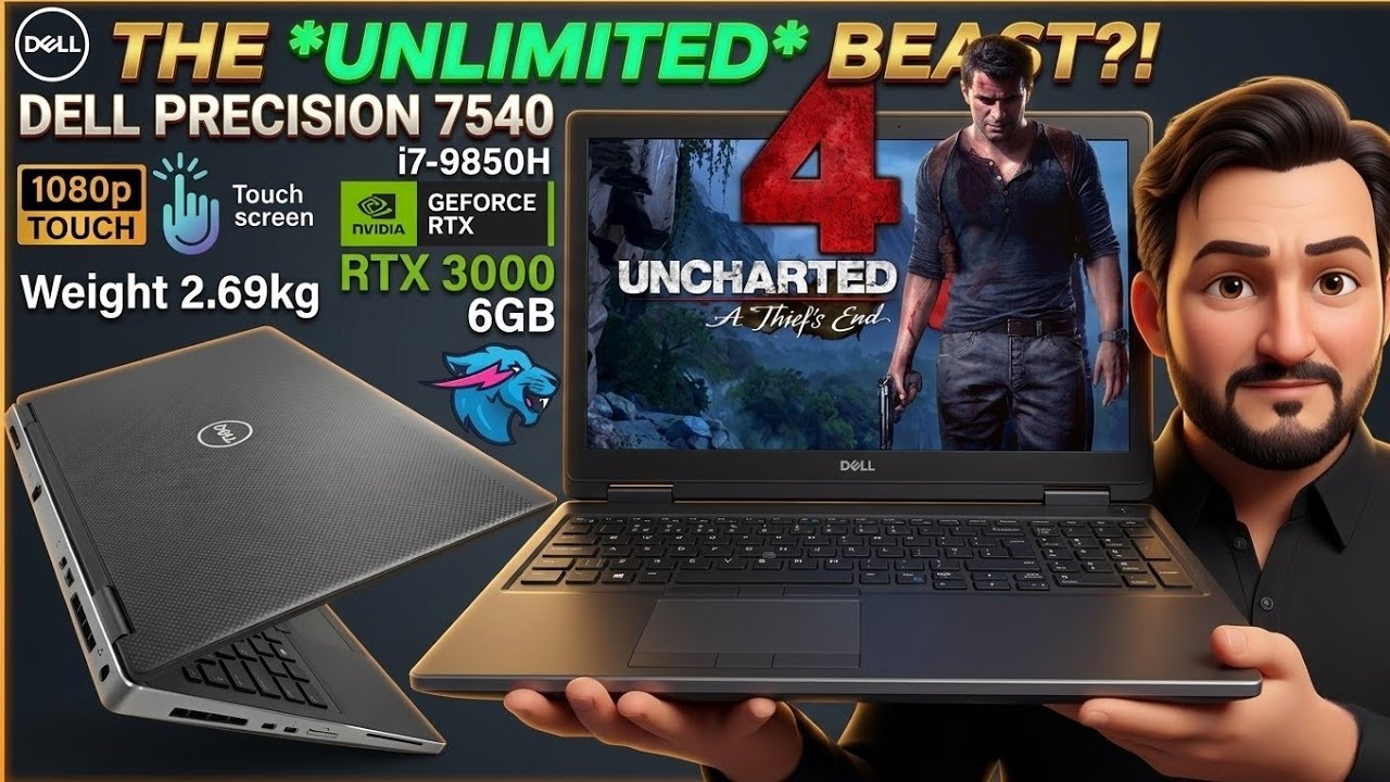 Dell Precision 7540 🔥 RTX 3000 🔥 Build 4 Performance Full Detail Review & Tested on Uncharted 4