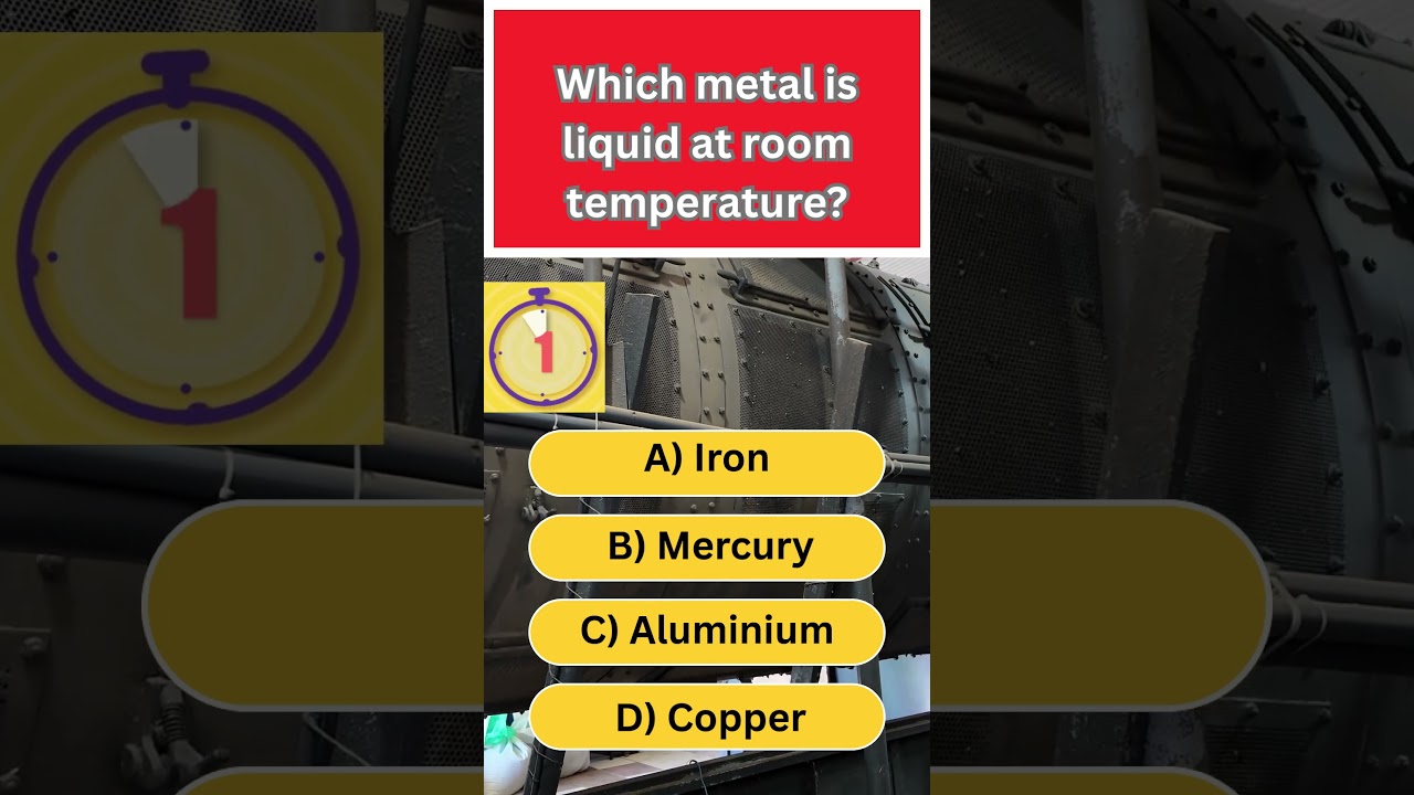 Which metal is liquid at room temperature? #shorts #viral #quiz