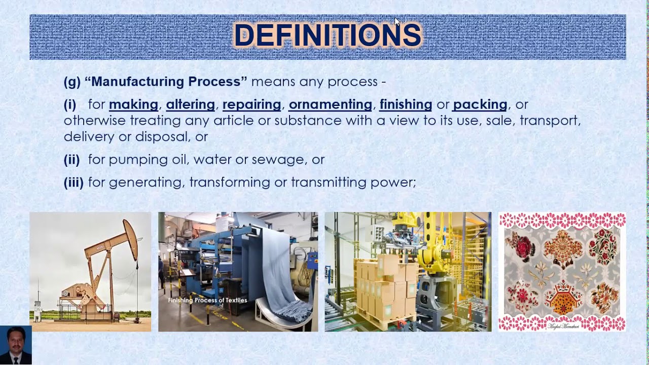Factories Act 1934 - Chapter 1(Definitions) - Lecture No 15