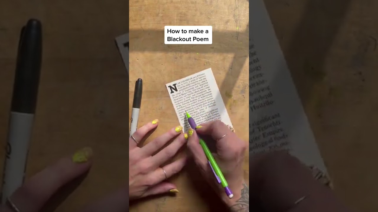How to Make a Blackout Poem