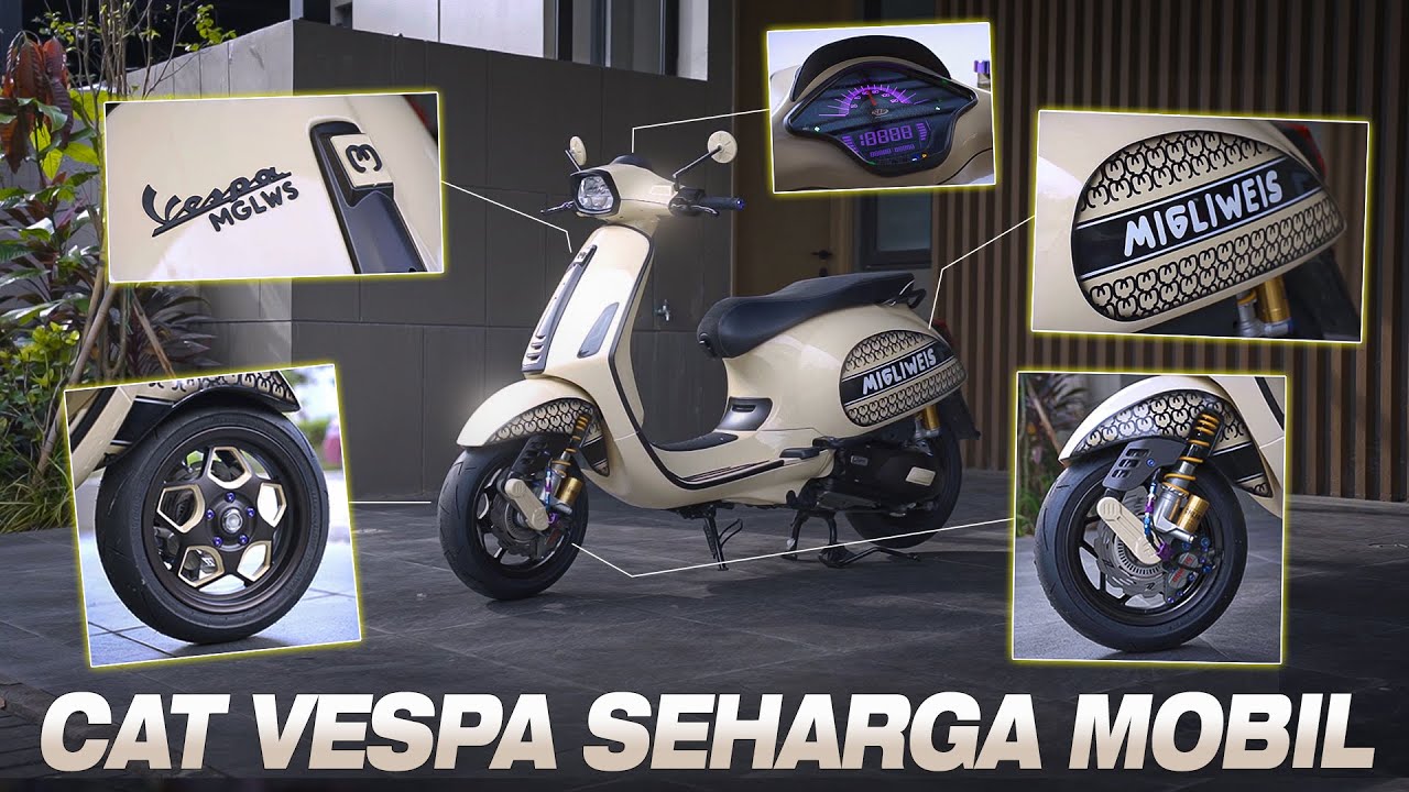 CAT AIRBRUSH VESPA x MIGLIWEIS + MODIF VELG SPEEDOMETER DLL #SKEDMod