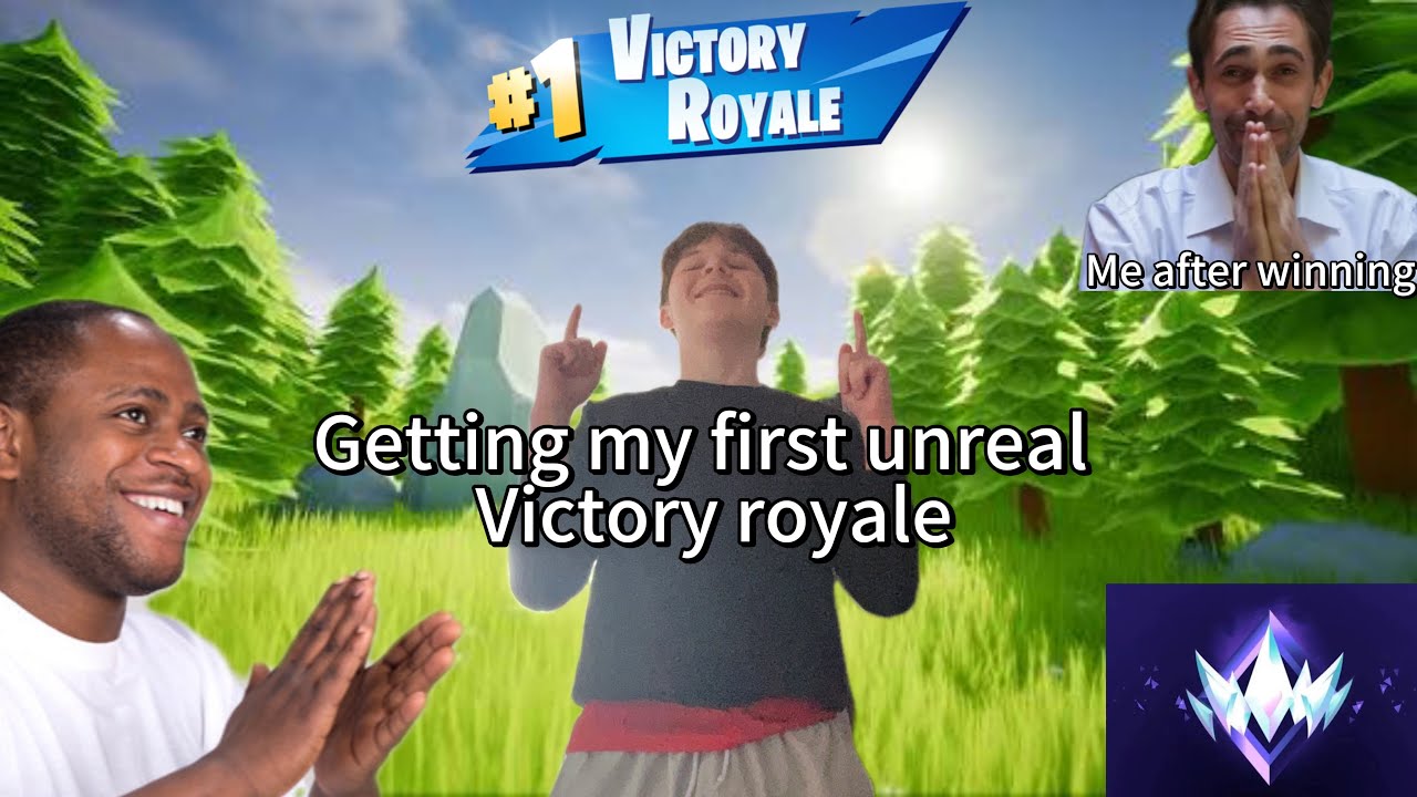 Getting my first unreal victory royale (i had to carry my squad)