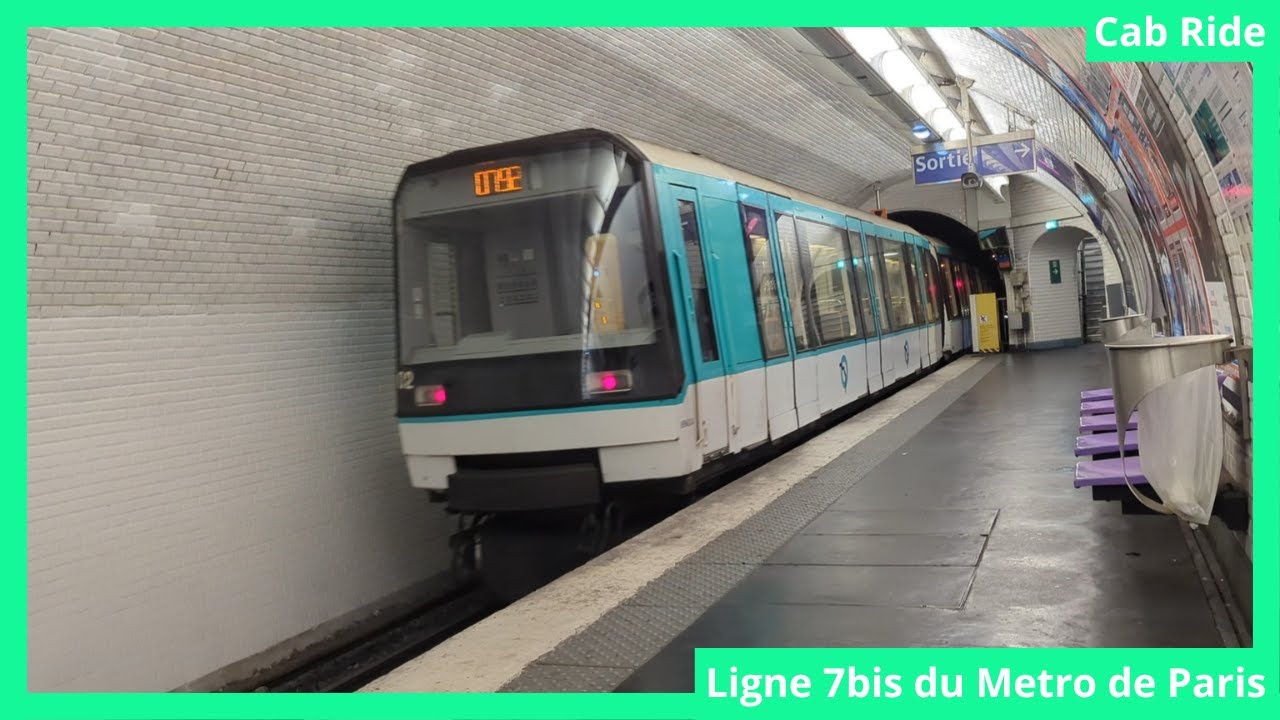 [Metro Cab Ride] Ligne 7bis du Métro de Paris/Louis Blanc → Pré-Saint-Gervais