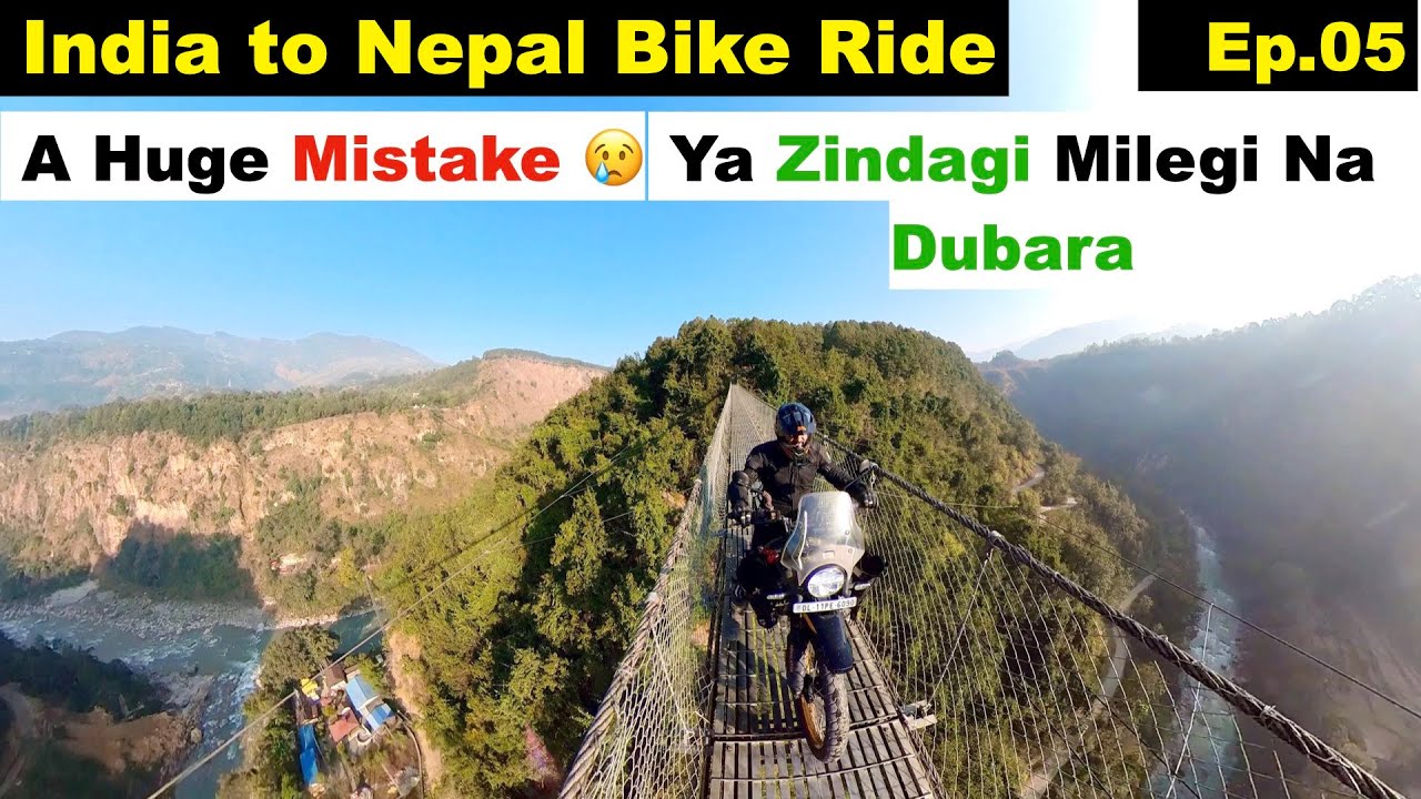 India to Mustang Nepal Bike Trip | Cross World’s Longest Kushma Suspension Bridge on Himalayan 450
