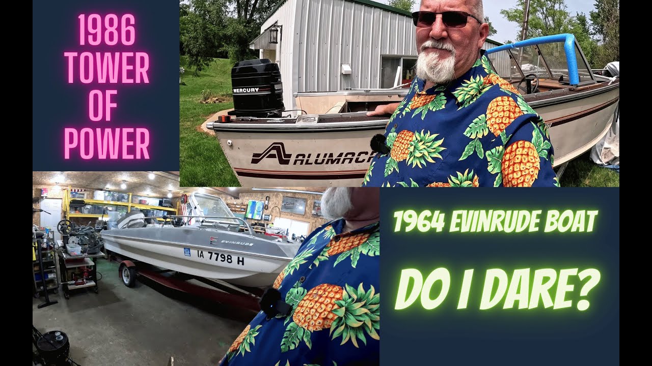 1964 Evinrude Boat 1986 90hp Mercury Tower of Power on an Alumacraft boat Part 1