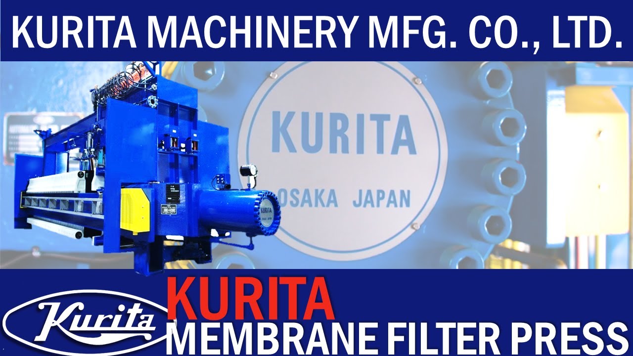Filter Press type 【HJMF】made by  KURITA MACHINERY MFG.Co.,Ltd.