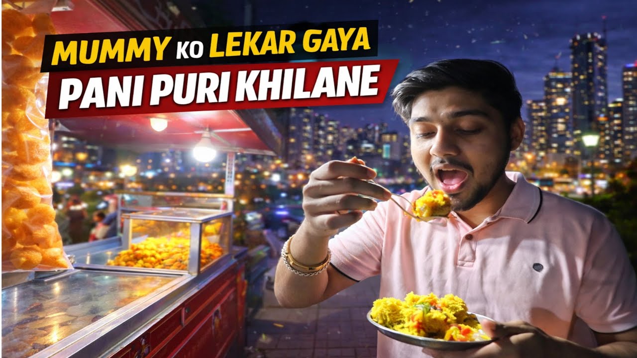 Mummy ko leke Gaya Pani purii khane 😋😀