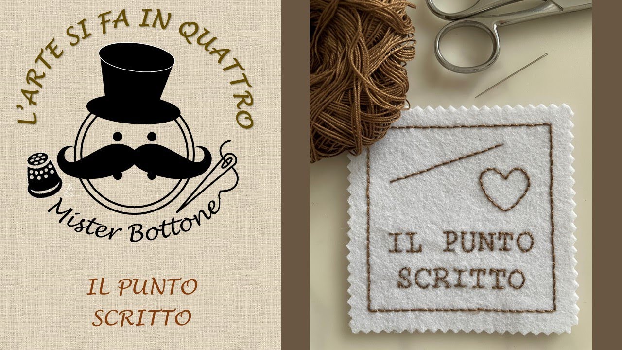 PUNTO SCRITTO tutorial  ricamo a mano | punto Holbein o a doppia filza e classico all’indietro