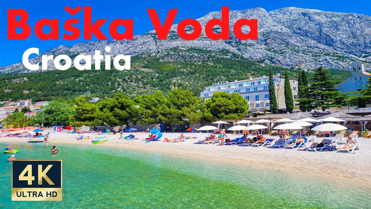 Baska Voda Croatia 🇭🇷 4K Makarska Riviera Walking Tour June 2022