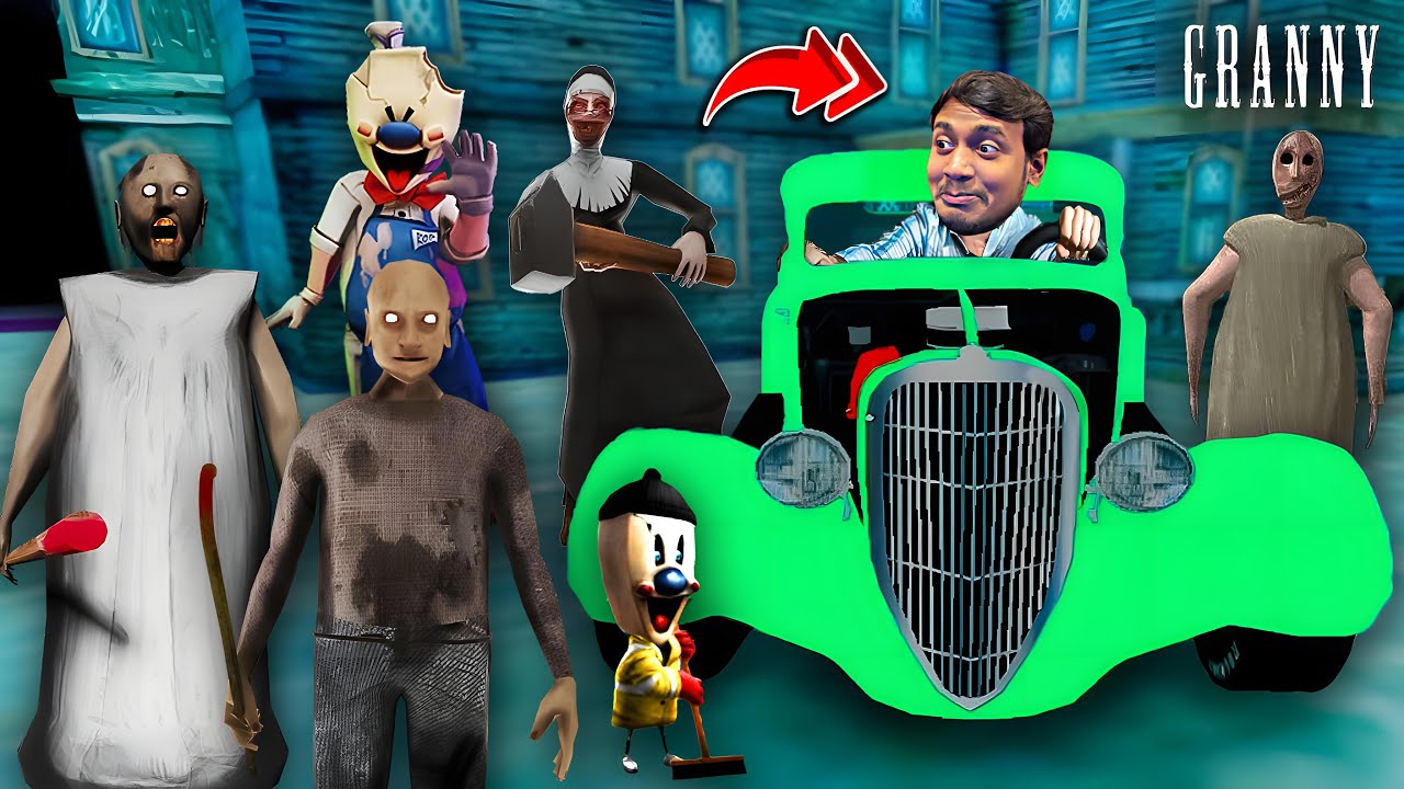 Evil Nun & Ice Scream in Granny Game | Granny Uptopian Car Escape