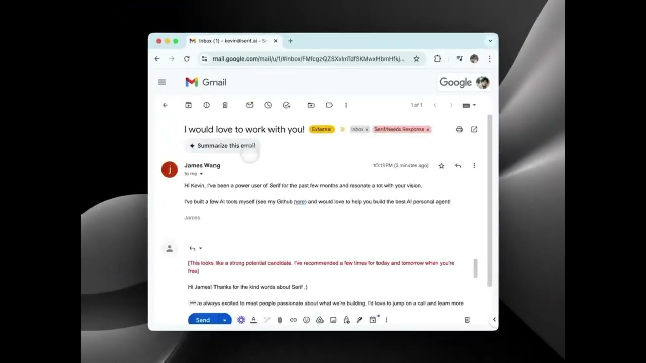 This AI Email Assistant Creates Your Personal Knowledge Base | Serif.ai Review
