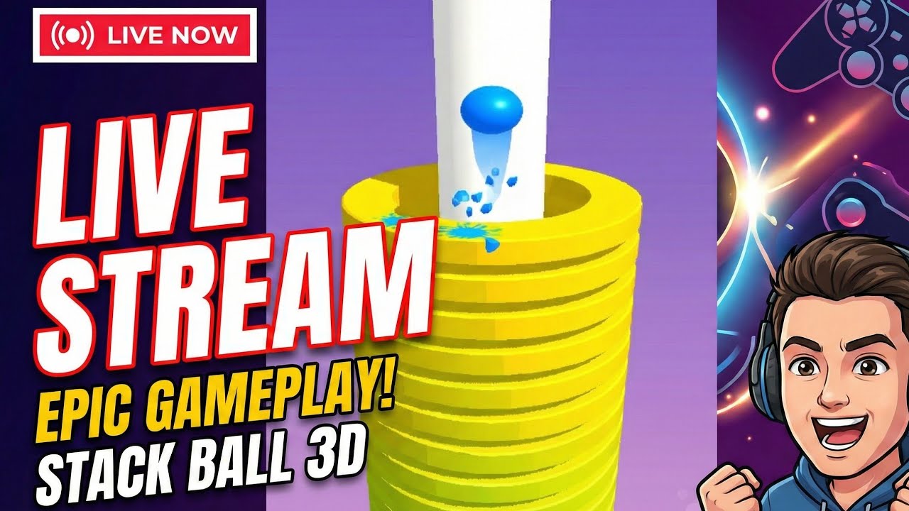 Stack Ball Challenge: Level 100 Paar Hoga? 😱🔴 Live Gameplay