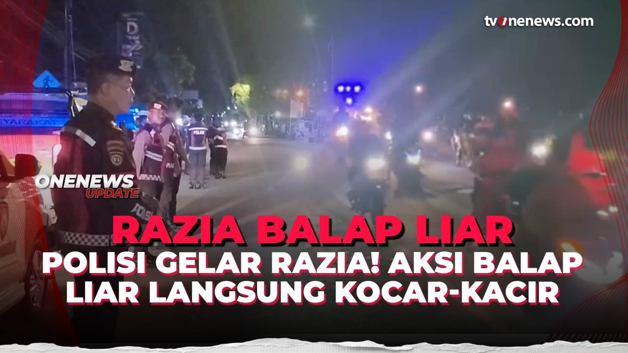 Kocar-kacir! Aksi Balap Liar Langsung Bubar Saat Polisi Lakukan Patroli | OneNews Update