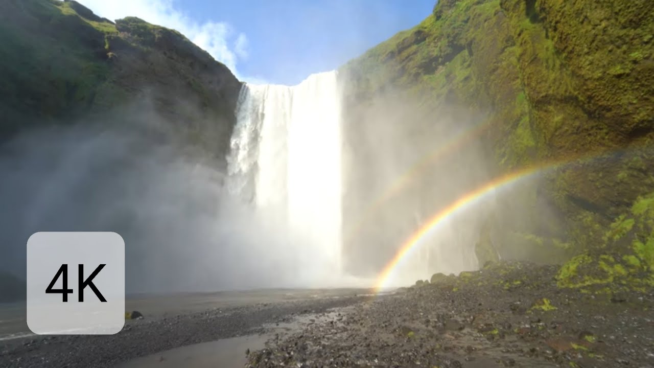 [4K Iceland] Skogafoss, 아이슬란드, 스코가포스, 1시간 휴식영상, 1 HR relaxation