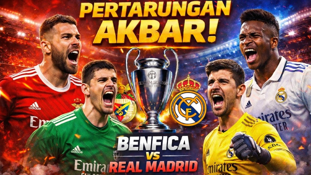UCL- BENFICA vs REAL MADRID: Malam Penentuan di Estádio Da Luz, Siapa Bertahan Siapa Tersingkir?