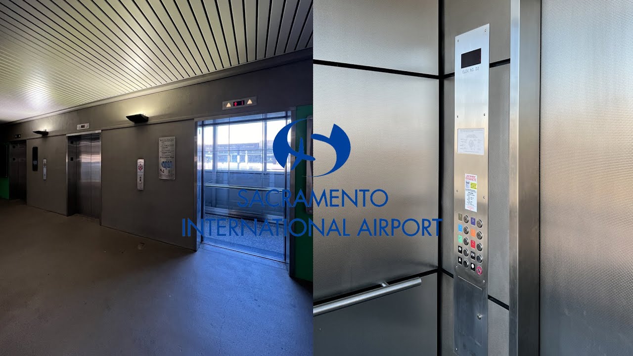 KONE Traction Scenic Elevators [Bank 4] Sacramento Intl. Airport Garage - Sacramento, CA