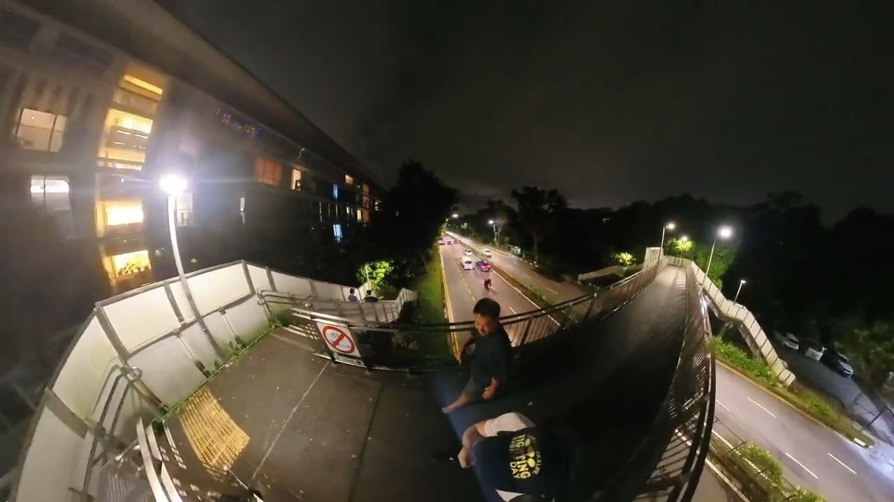 Upper Bukit Timah Road  near the Linear on a dark and stormy night