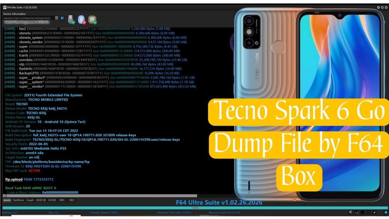 Tecno Spark 6 Air (Ke6j-Gl) Dump File by F64 Box