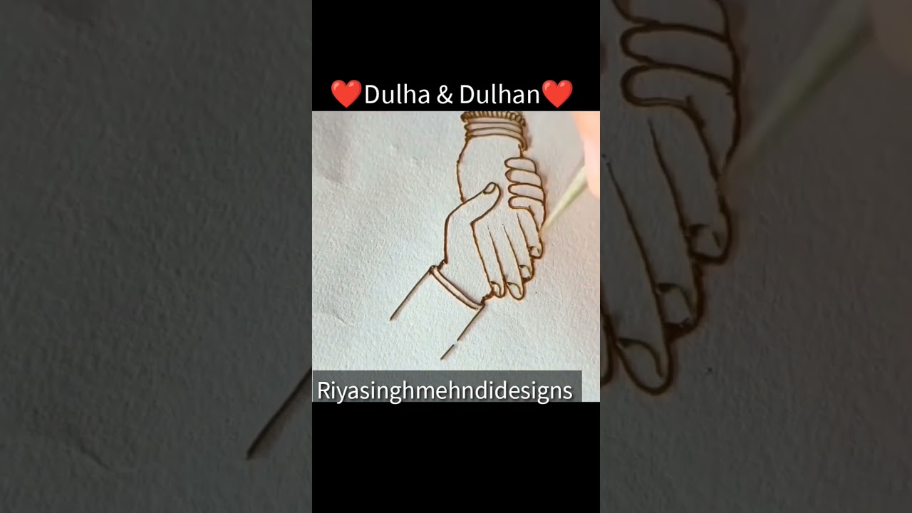 Mehndi Se Dulha Dulhan ka Hath Kaise Banaen #bridal #shorts #ytshorts #art #mehndi #2024 #riya