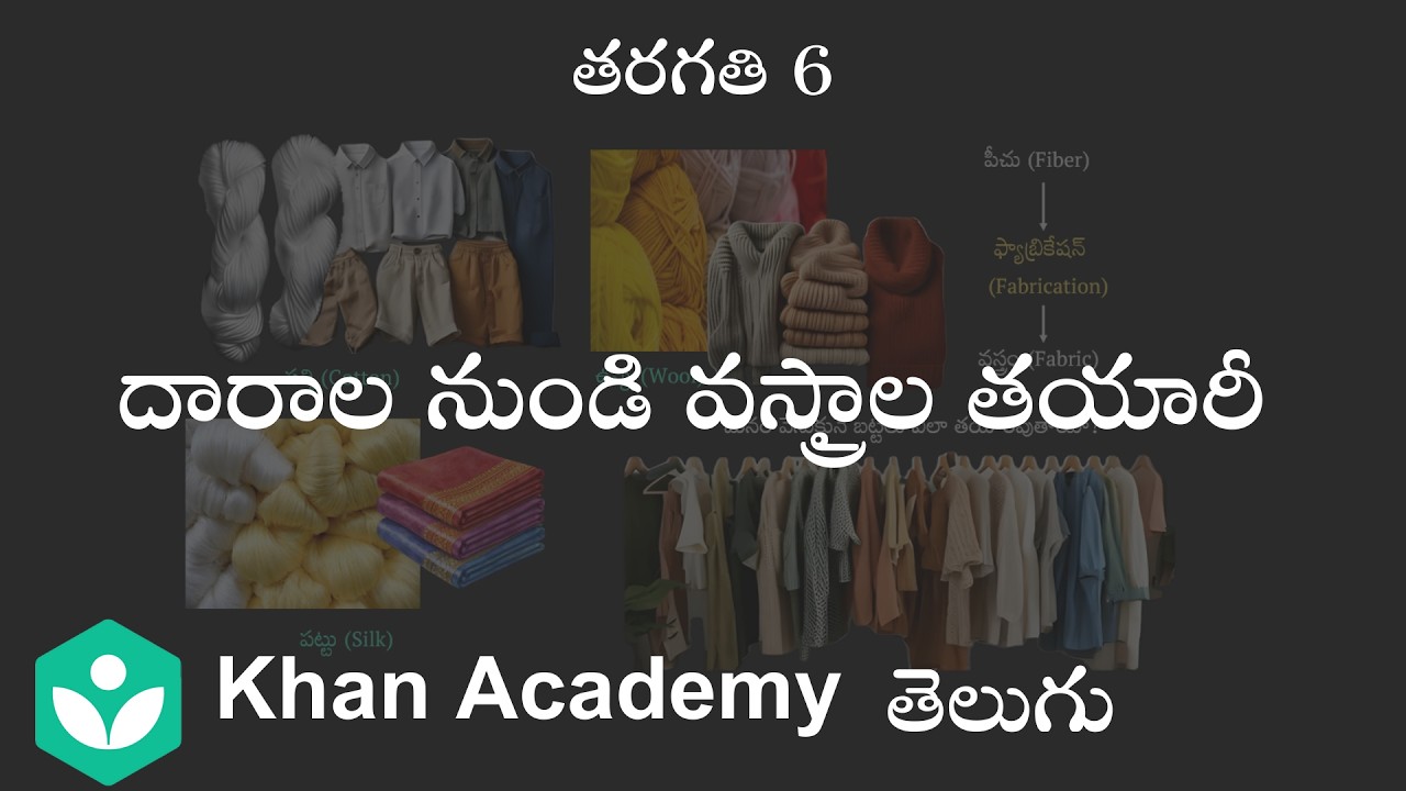 Fabrication of Fibers[Telugu] | Fibres to fabric| Class 6 | Science | Khan Academy