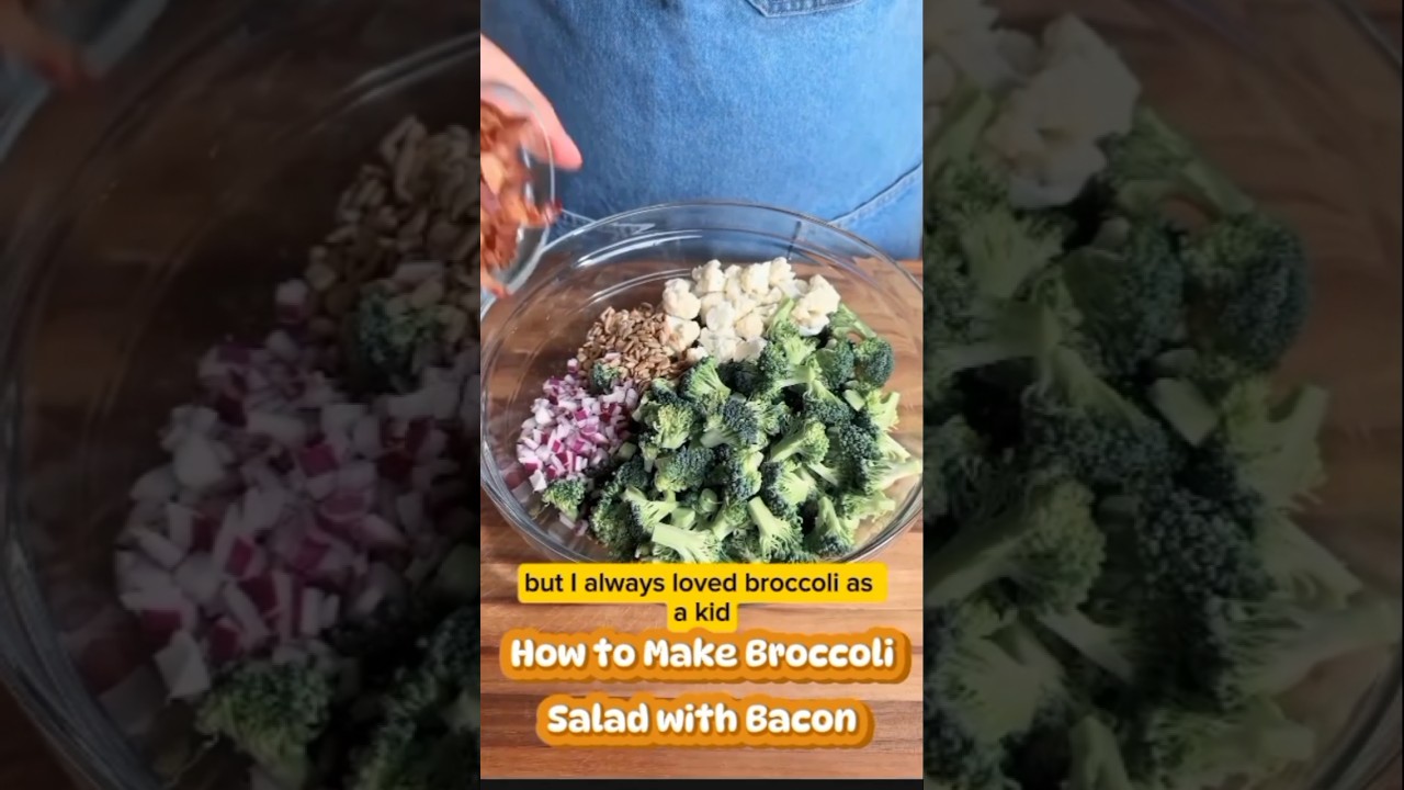 How to Make Broccoli Salad with Bacon #cooking