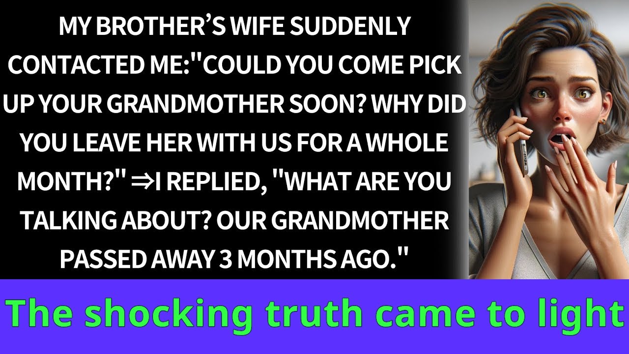 My sister-in-law unexpectedly contacted me: 