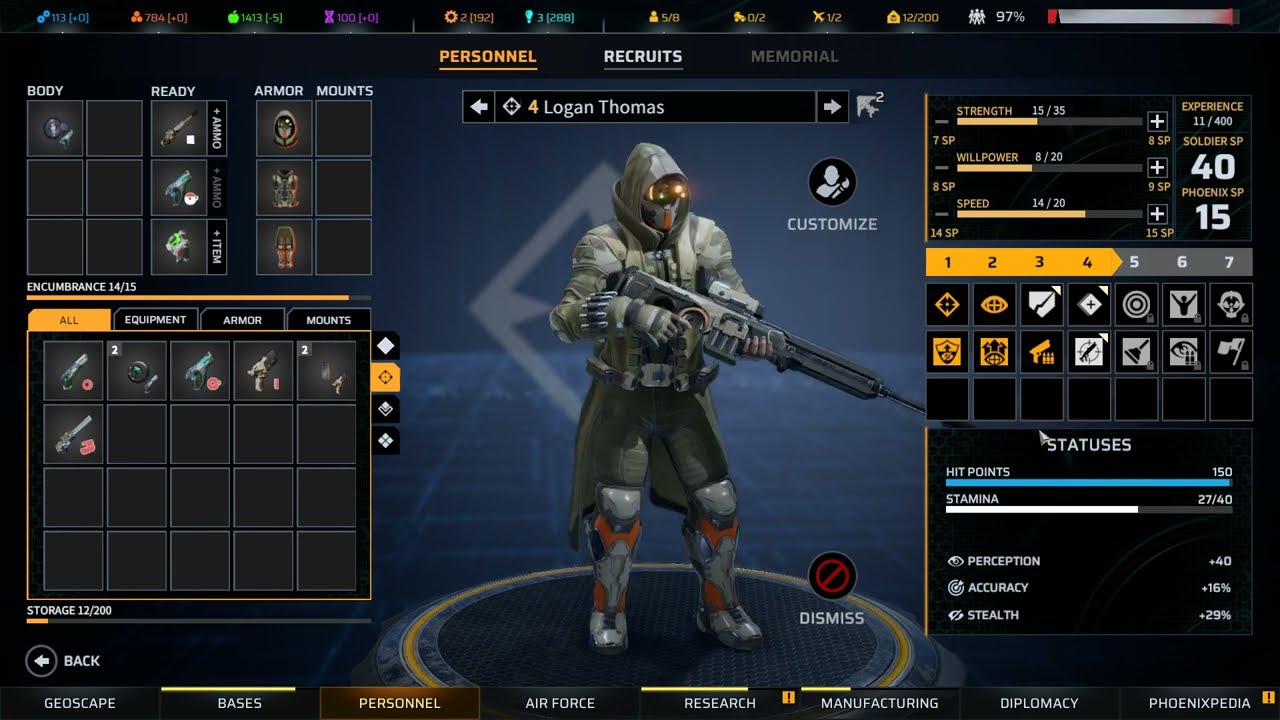 Мод Phoenix Rising: объяснение 3-го ряда