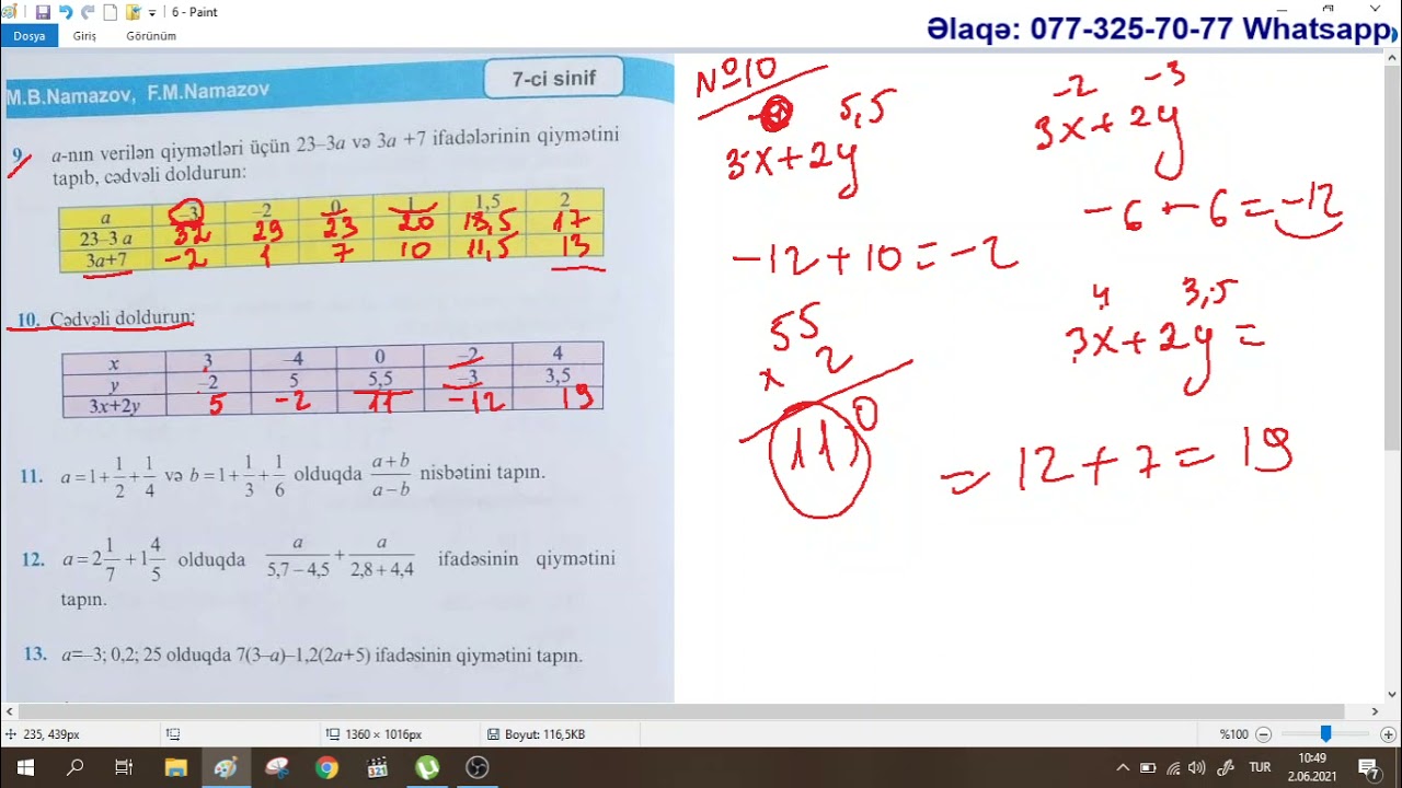 Namazov 7 ci sinif. Səhifə 6. Rasional ədədlərin yazılışı və oxunuşu