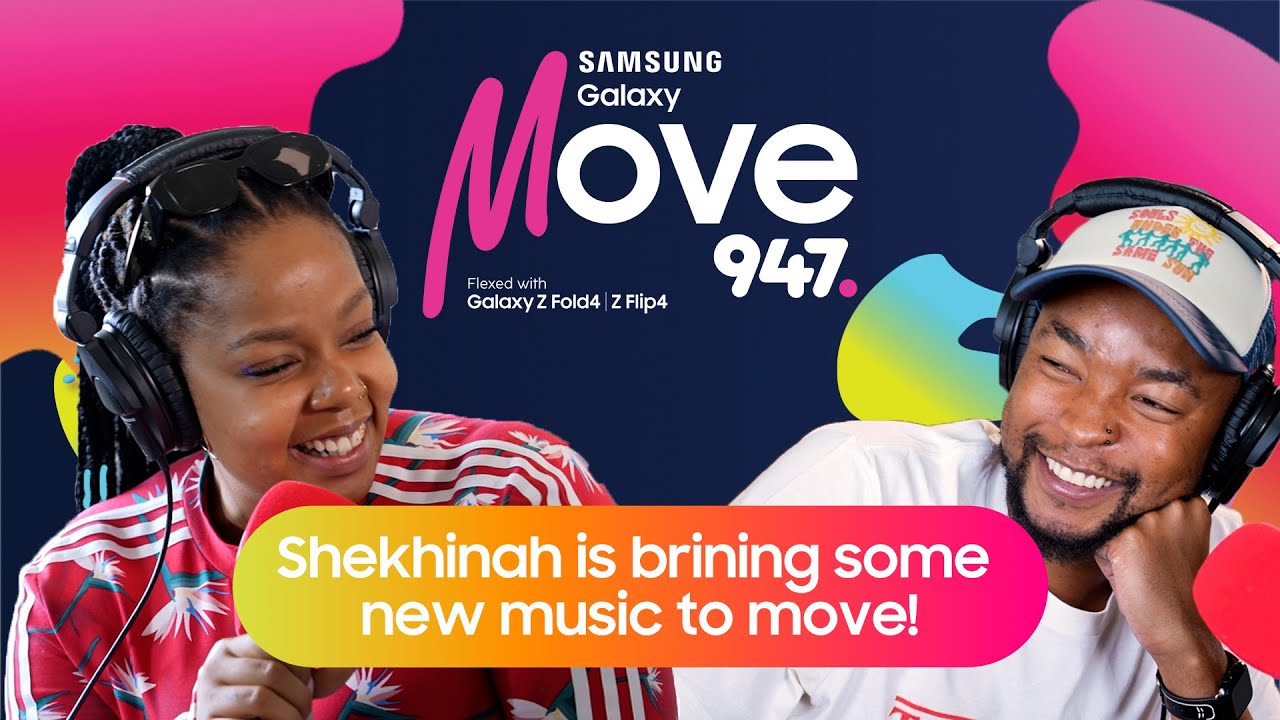Shekhinah shares a sofa with Zweli on Afternoons With Zweli On 947
