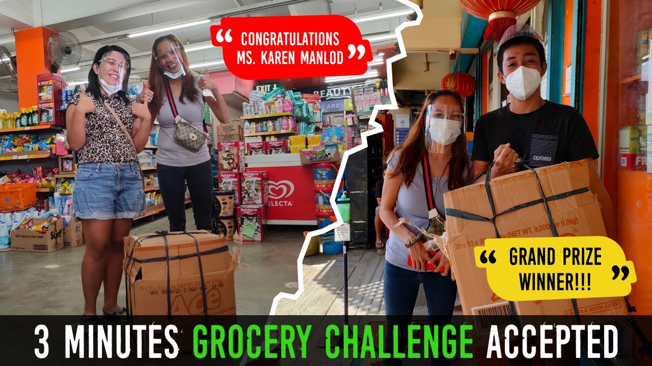 3 Minutes Grocery Challenge | January 9, 2021 Grand Prize Winner Ms. Karen Manlod | Hakot to the Max