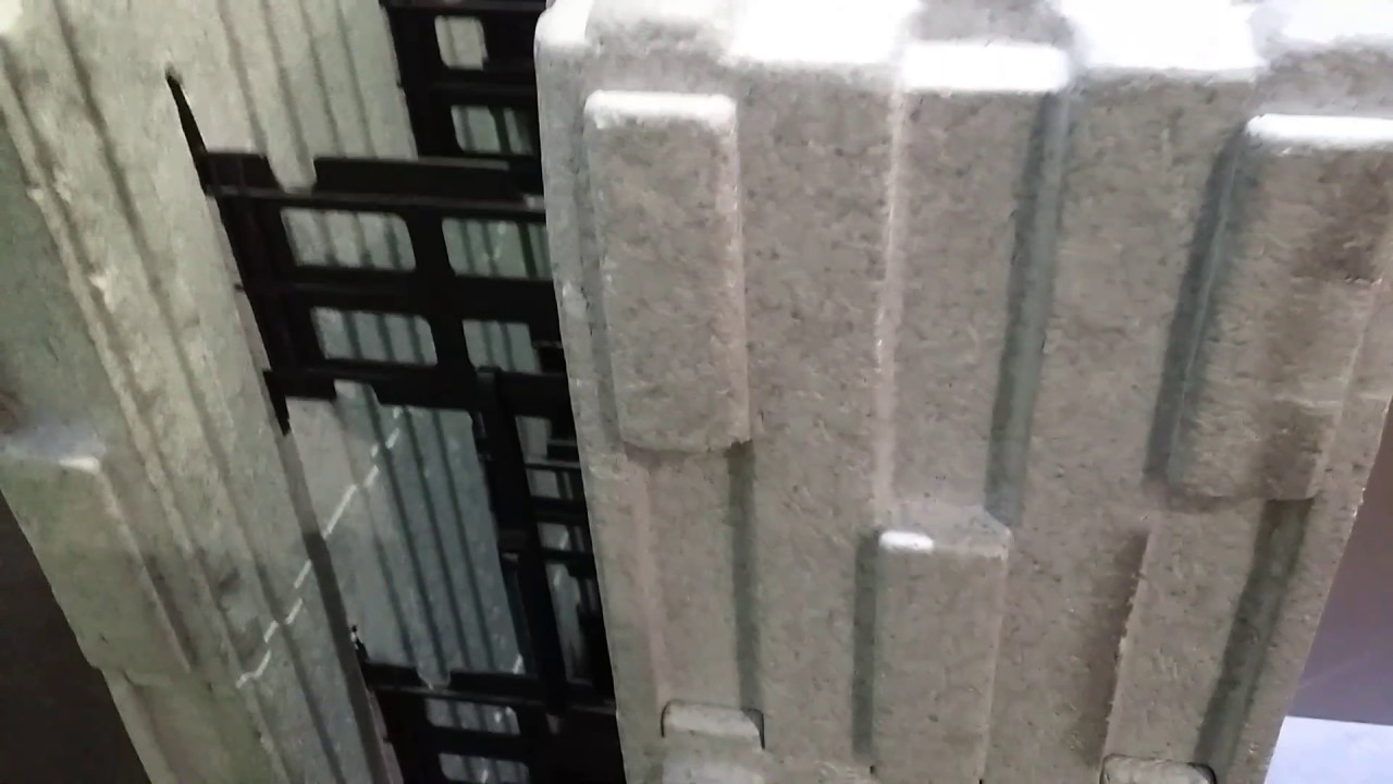 Muur bouwen met piepschuim en beton